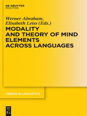 cover image of Modality and Theory of Mind Elements across Languages